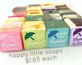Wedding Shower Favors - "From My Shower to Yours" - 20 label Colors to Choose From - Fun & Unique Party Soap Favors