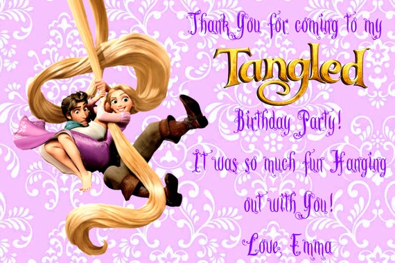 Rapunzel Tangled Photo Thank You Tangled By MyPrintablePartyLine