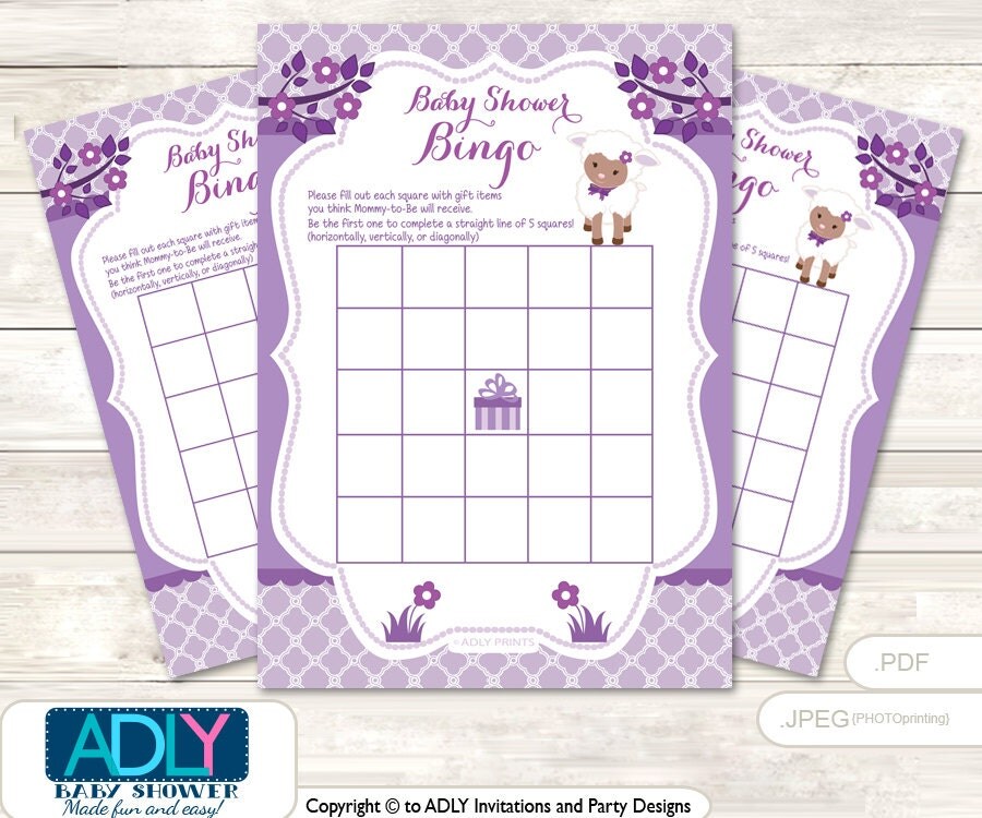 Sheep Lamb Bingo Game Printable Card for by aoprintablesforkids