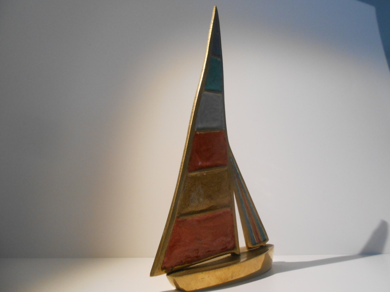 solid brass sailboat