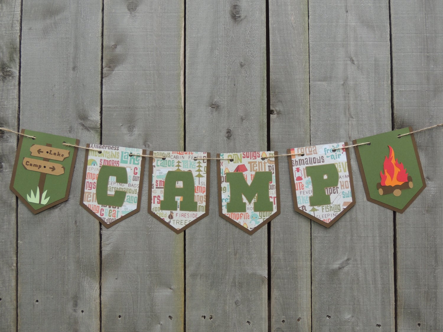  Camp  theme birthday  party  banner  Fire and camp  signs make you