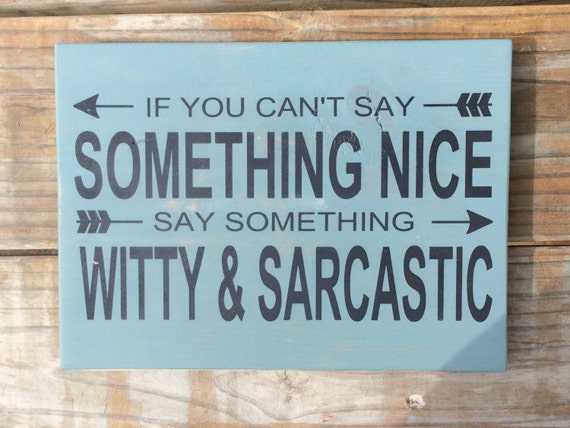 Sarcastic and Witty Sign Sassy Home Decor Sarcastic Wall