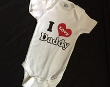 Popular items for i love daddy shirt on Etsy