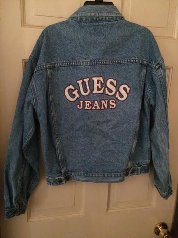 SALE Vintage 1980s GUESS JEANS Jean jacket adult by bigbootyjudys