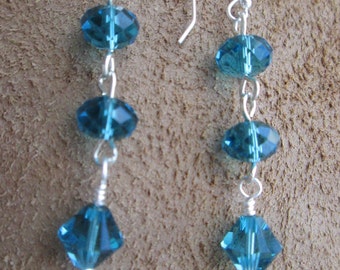 Sterling silver Swarovski earrings.