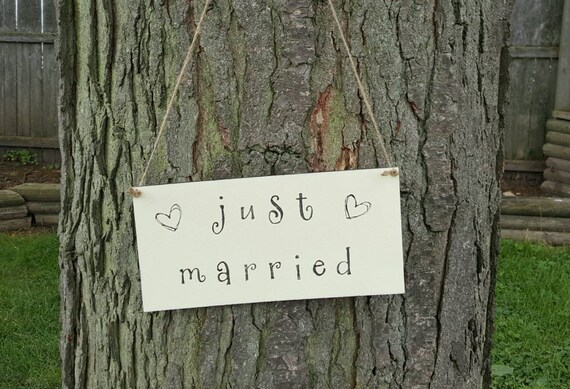 Rustic Just Married Sign 5