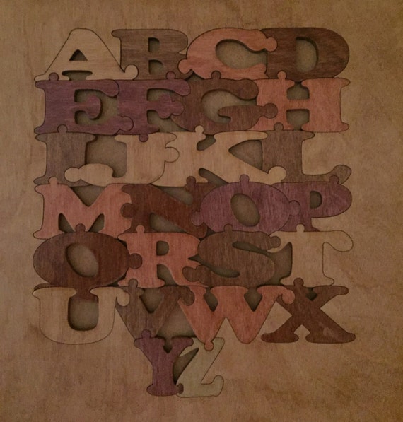 english alphabet wooden puzzle