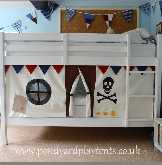 Pirate Ship bunk bed tent. Create a secret hideaway to inspire