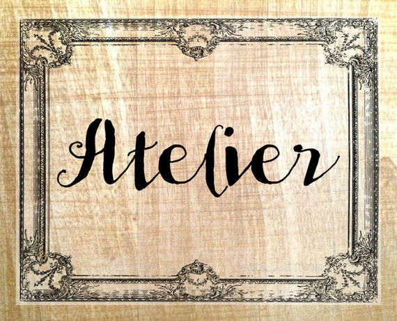 Atelier Printable Rustic Sign 11x14 Studio By Stocklanestudio