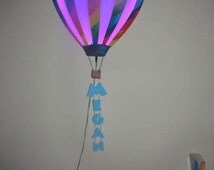 Pink Hot Air Balloon nursery light shade
