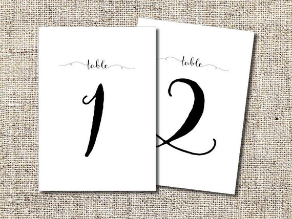 items similar to instant download table numbers 1 20 pdf printable 5 x