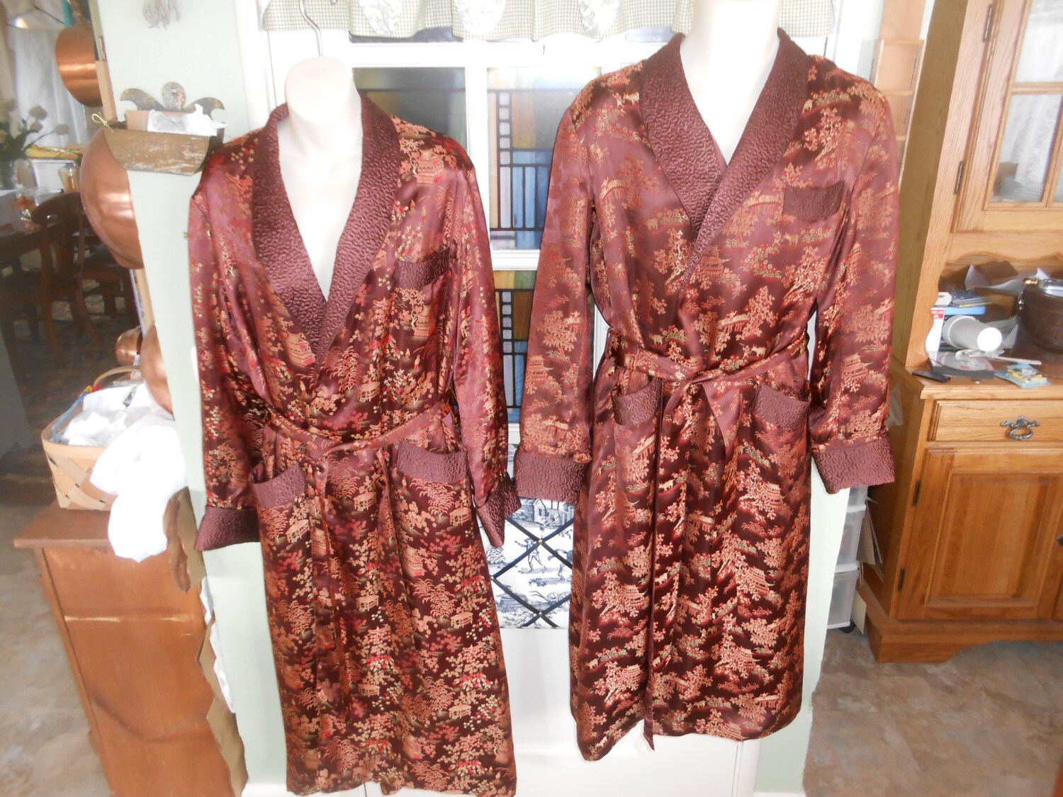 Pair of Vintage Asian Robes or Bathrobes, Vintage 60’s, His and Her’s