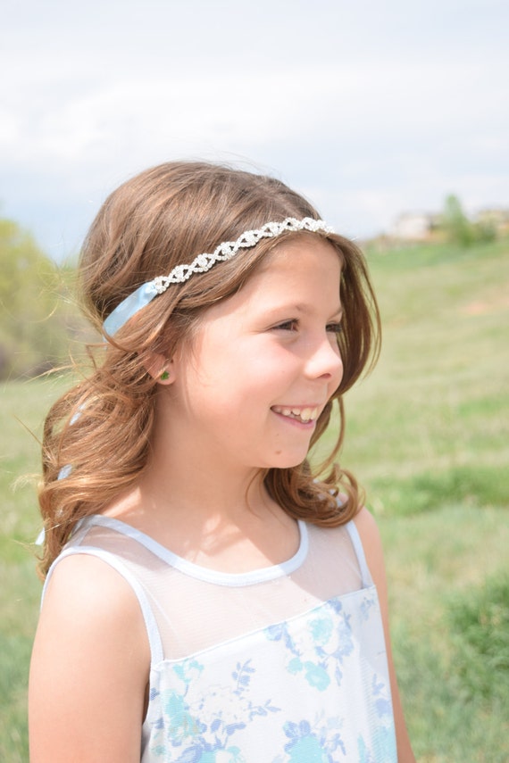 Flower Girl Accessories Thin Crystal Rhinestone Belt/ Thin