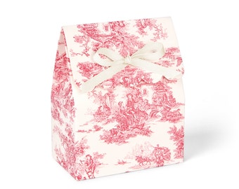 Toile box, Wedding favor boxes, Toile bridal shower, Toile party favor, Toile paper, Baby shower treat boxes, Baby candy box, Set of 8