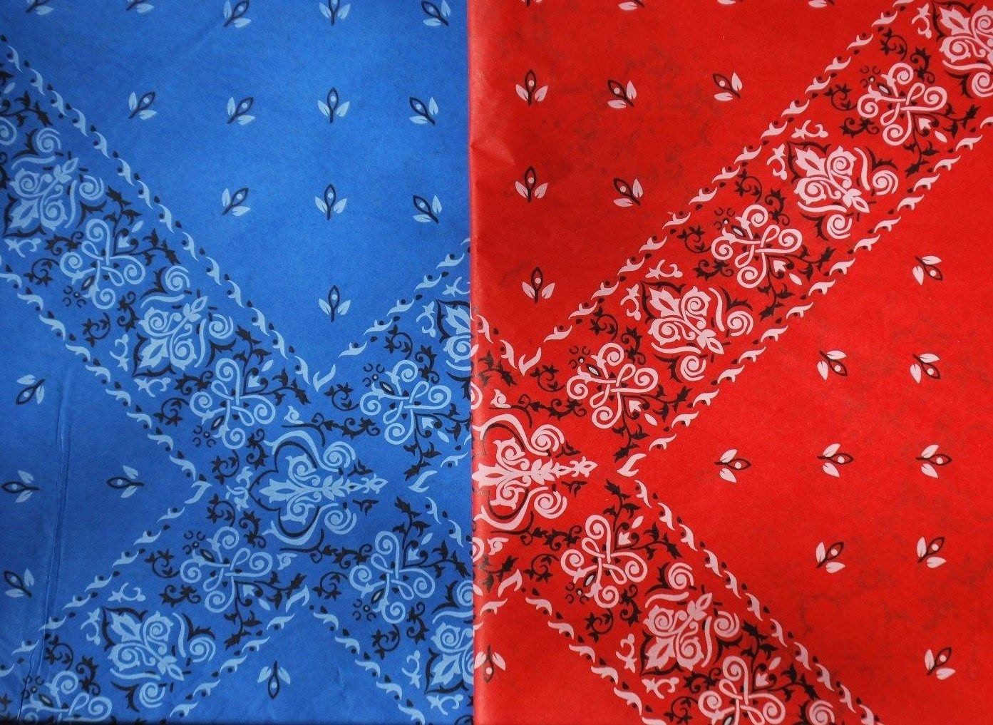 Red & Blue Bandana / Handkerchief Tissue Paper / GIft Wrap