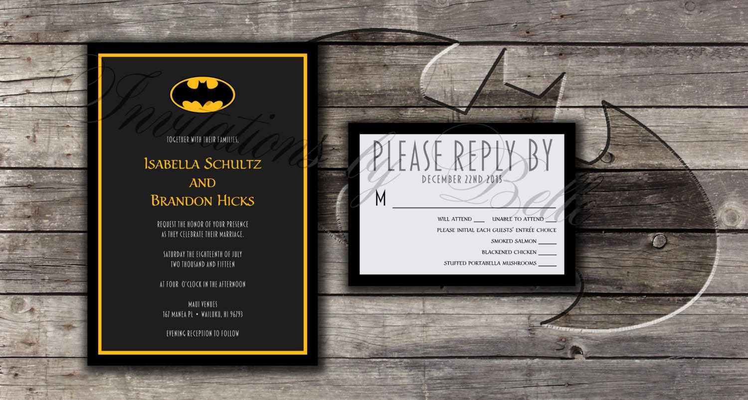Batman Wedding Invitations 3