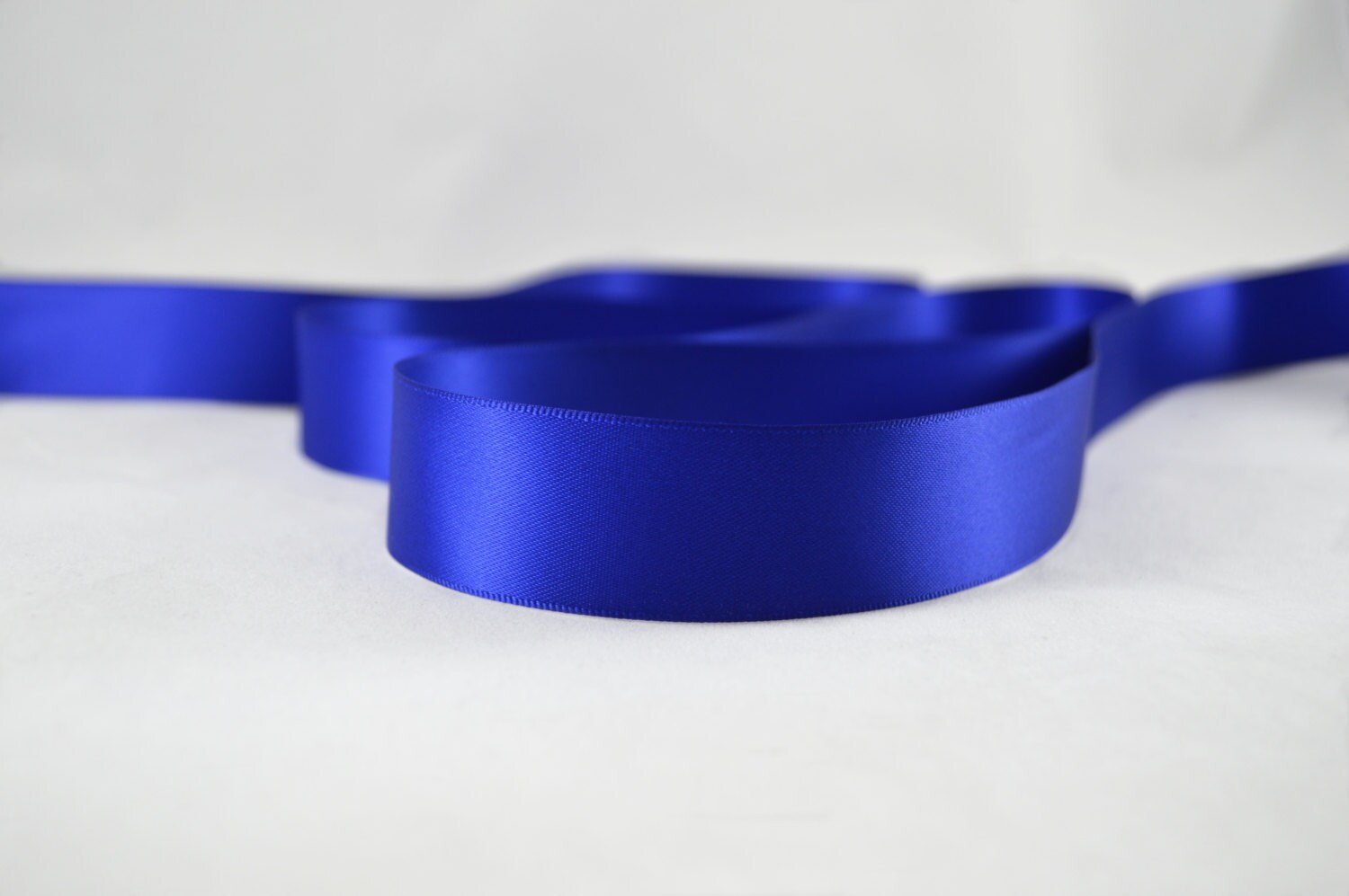 Cobalt Blue Ribbon Double Faced Satin Ribbon by