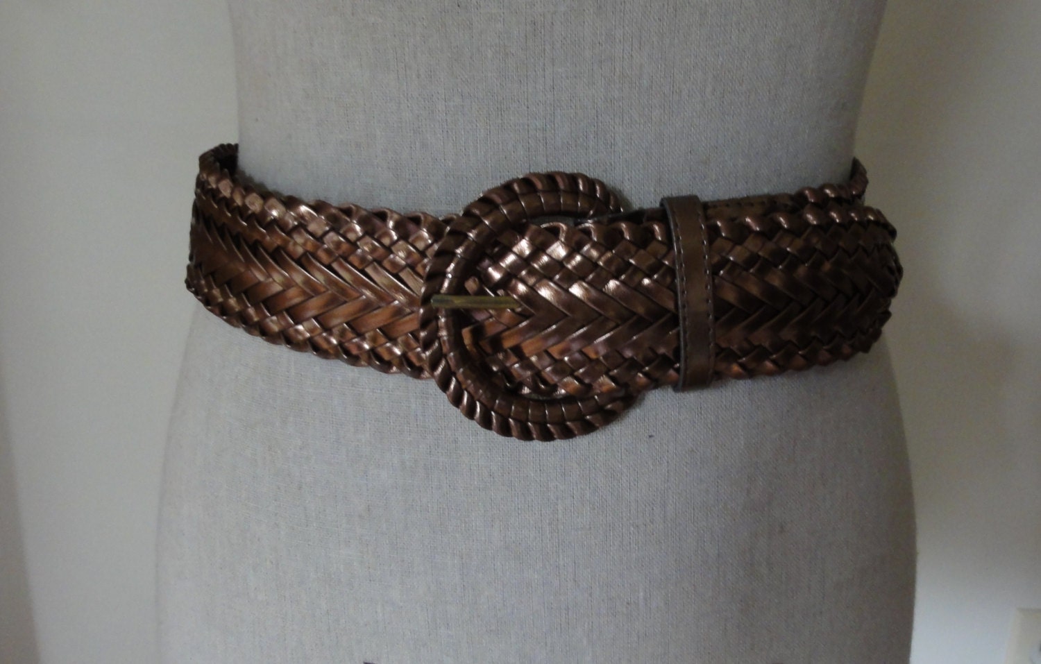 Copper Braided Belt without notches Accented with Matching