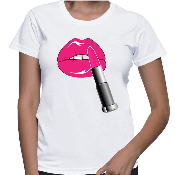 Items similar to Lips & Lipstick Tshirt (15014) on Etsy