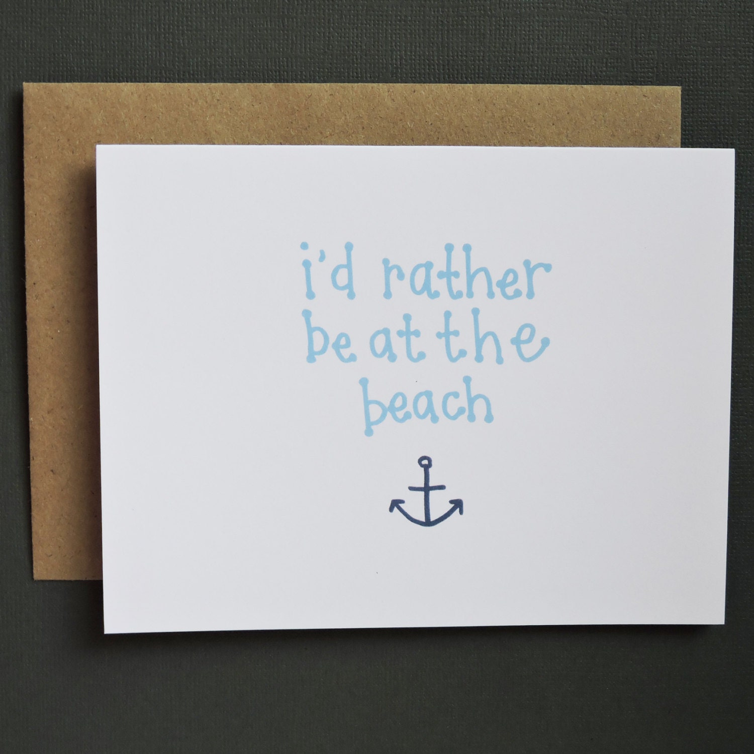 I D Rather Be At The Beach Greeting Card By Tiny Gang
