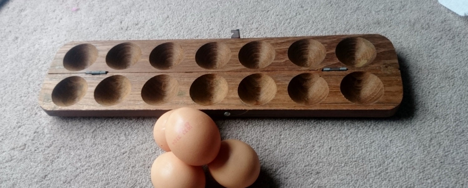 Vintage Wooden Egg Tray Unique Handmade Wooden Egg Storage