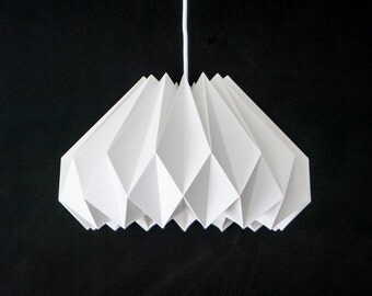 Crocus Warm Grey Origami Paper Lampshade by ColinCobbDesign