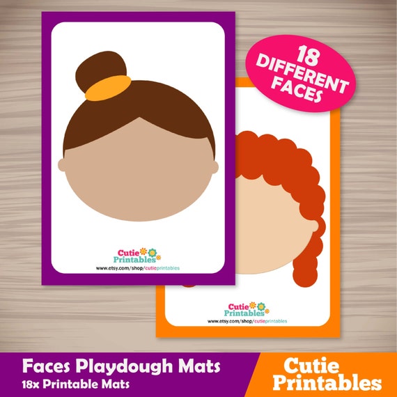 Faces Playdough Mats