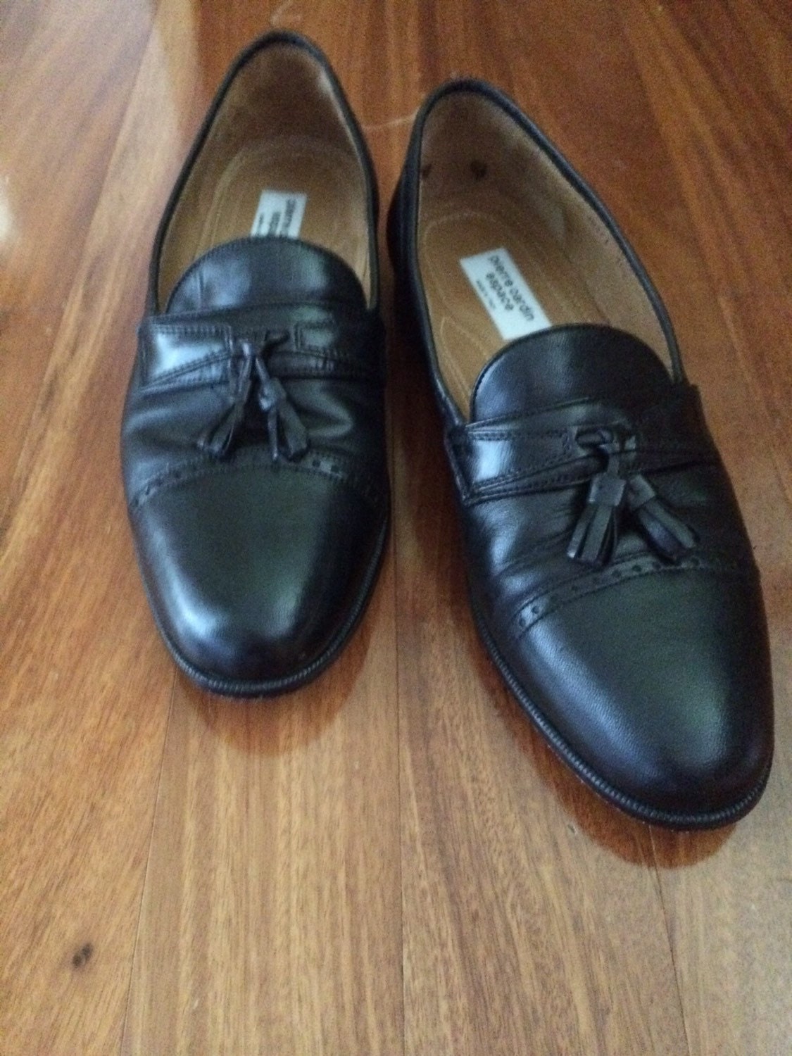 Vintage Pierre Cardin Shoes Men's Shoes Black Leather