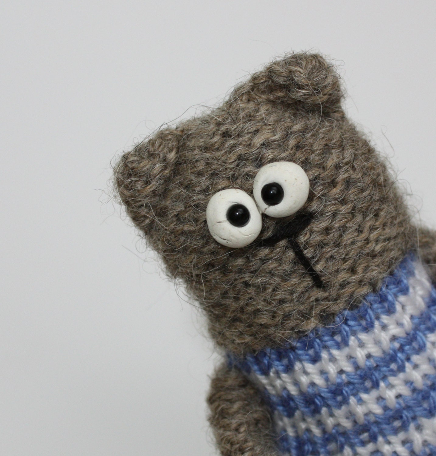 Cat I Love You Knitting Toy Amigurumi Cat