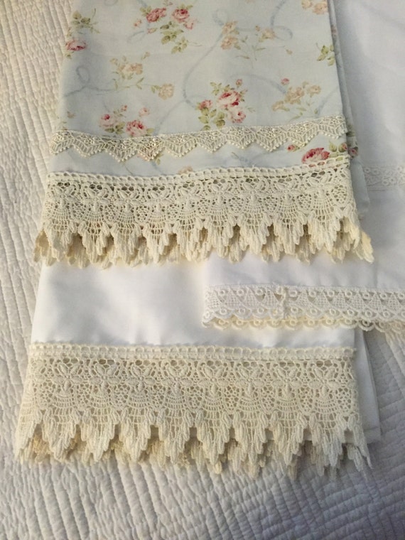 Shabby Chic French Country Pillow Cases A Soft Floral