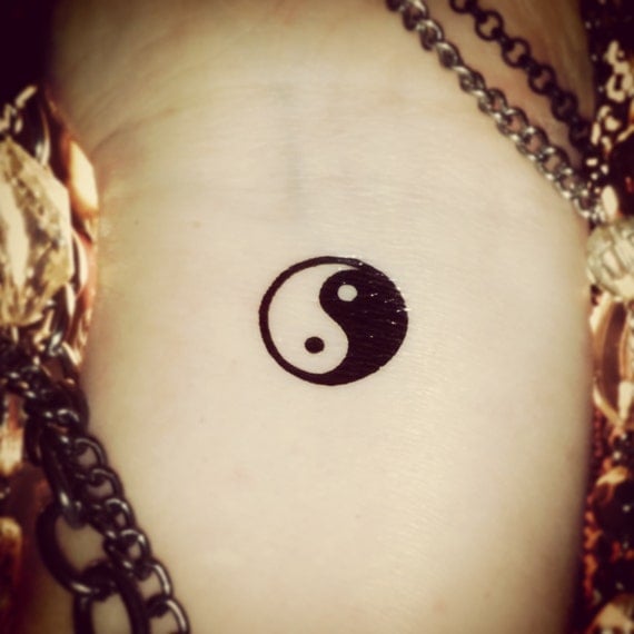  yin  yang  tattoo fake tattoo temporary tattoos fake yin  yang 