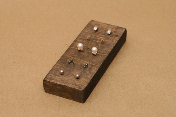 Post Earring or Stud Earring Display Holder / Wooden ...