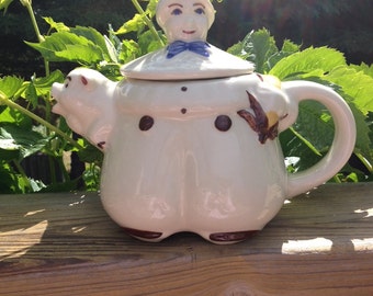 Tom the Pipers Son Teapot Vintage