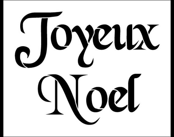 Joyeux Noel Word Stencil 11 X 9 Sku:stcl499 By Studior12 On Etsy