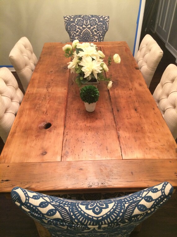 Reclaimed Barn Wood Farmhouse Table Post Legs