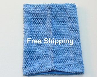 12 inch Lined tutu top - ships free -crochet tutu top - Light Blue periwinkle tutu top lined - crochet top - free shipping waffle crochet