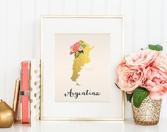 Argentina Map Argentina Art Argentina Poster Argentina Print Argentina Printable Argentina Postcard Printable map art Country Maps