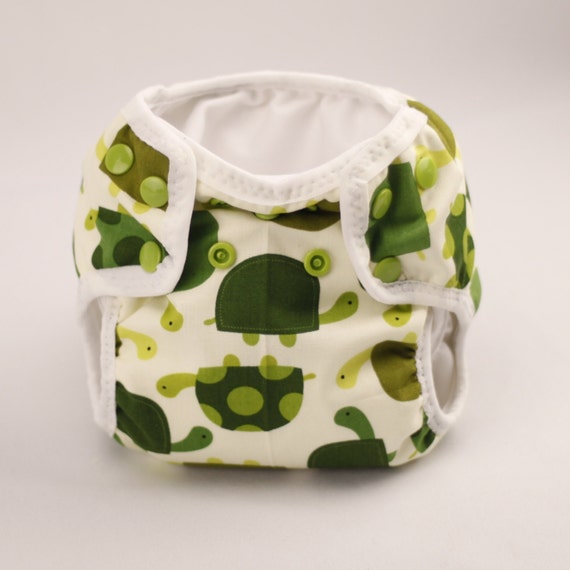 Turtle Newborn Cloth Diaper with umbilical cord snap Urban