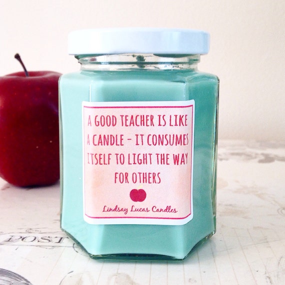 Teacher Gift Scented Candle. Apple Scented by LindsayLucasCandles