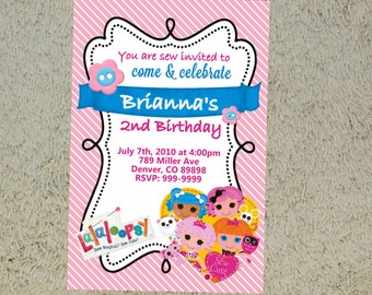 Invitación de cumpleaños de lalaloopsy Lalaloopsy invitación Lalaloopsy invitar
