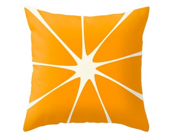 Orange throw pillow cover. Orange pillow Orange cushion Orange decor summer decor summer pillow orange decorative pillow Latte Home