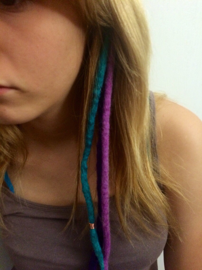 Hippie Clip in dreadlocks. Hair wrap by enchantedheadwear on Etsy