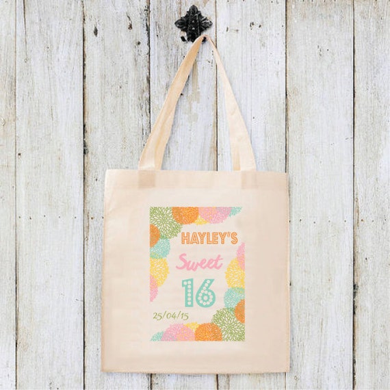 ... Works Bespoke Sweet 16 Tote Bag Sweet Sixteen Cotton Tote Personalized