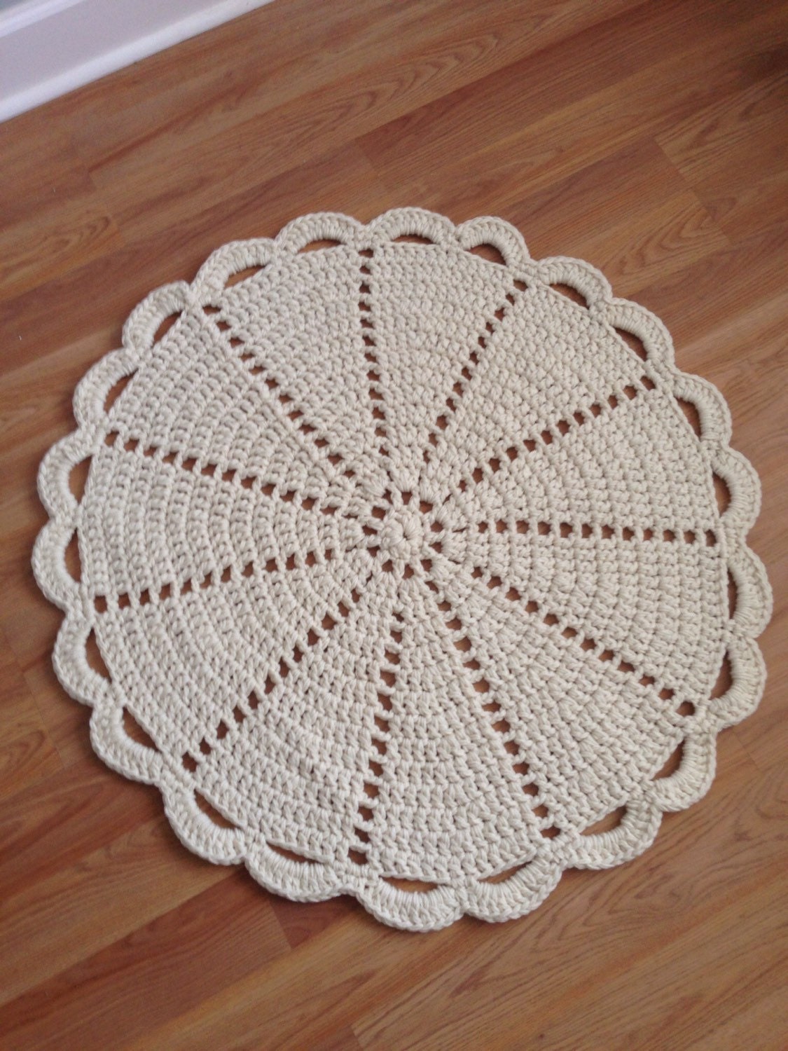 Crochet Doily rug by DWMakes on Etsy