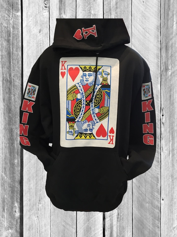 king of heart black hoodie