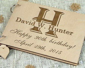 Personalized Birthday Guest Book, Anniversary Memory Book, Anniversary Gift, Custom Personalized Gift, Photo Album, Retirement Gift