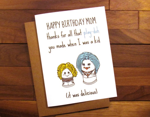 funny birthday card for mother funny play doh card funny