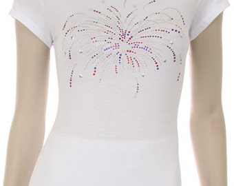 4th of July's Fireworks Rhinestone Shirt