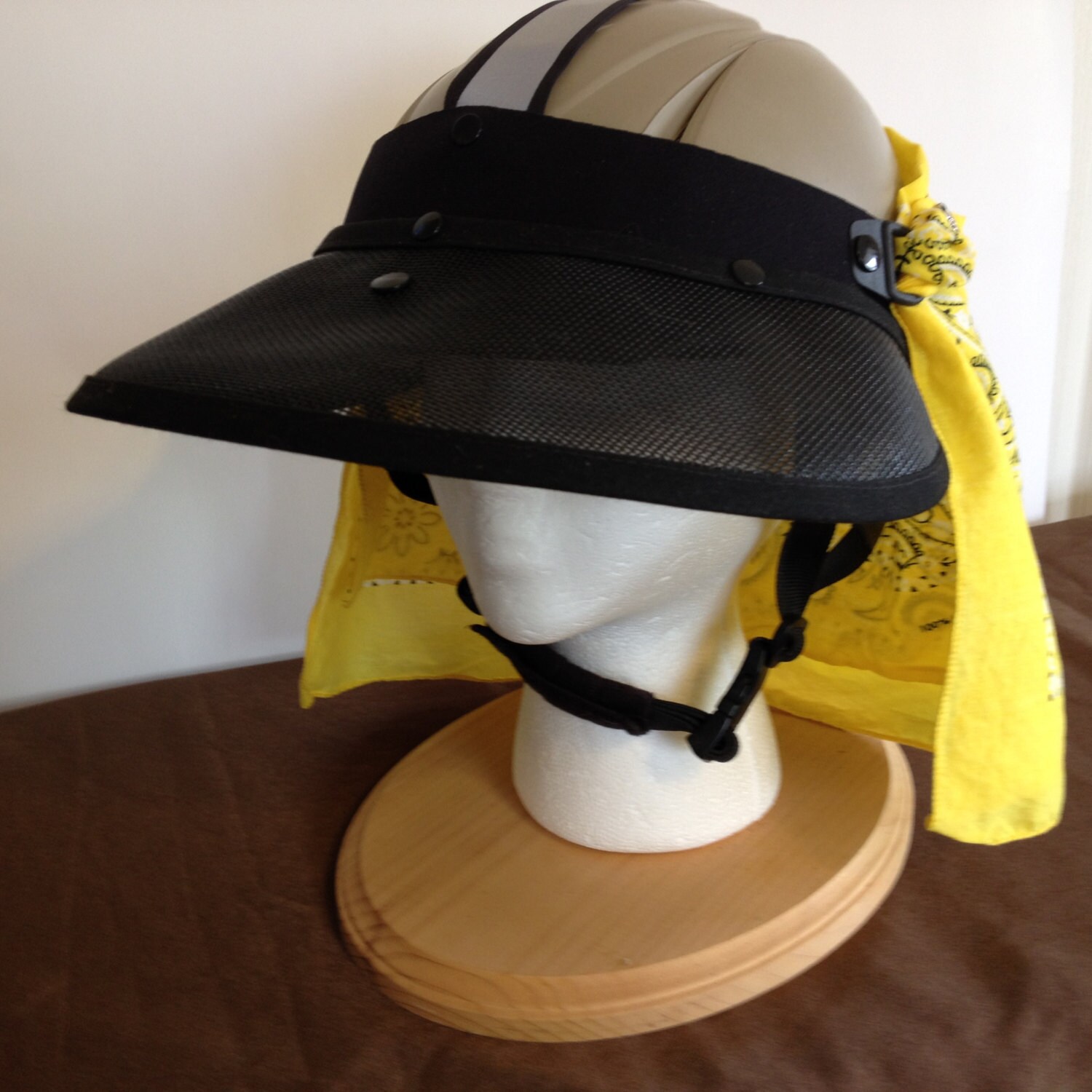 Equestrian Helmet Sun Visor open weave mesh shades your face