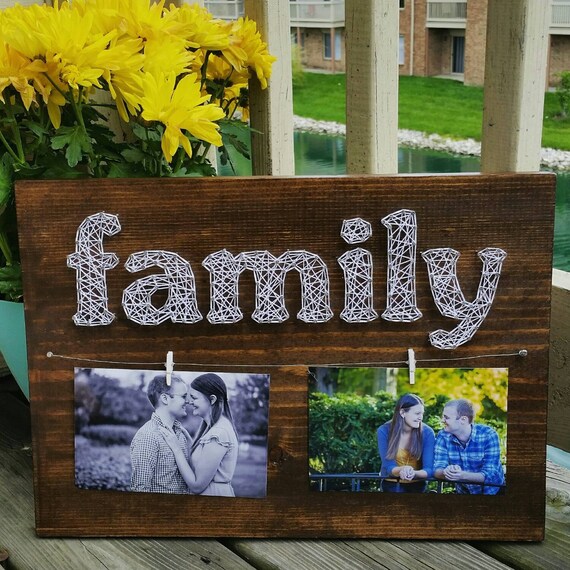 Items similar to Made to Order String Art Sign, Family